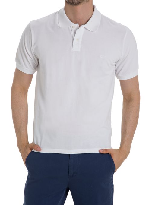 Polo-Pique-Color-Manga-Corta-Blanco