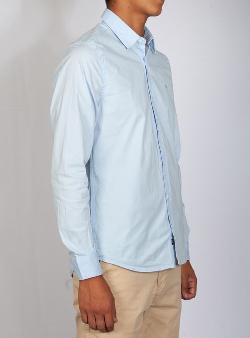 Camisa-Poplin-Lisa-Manga-Larga-Celeste