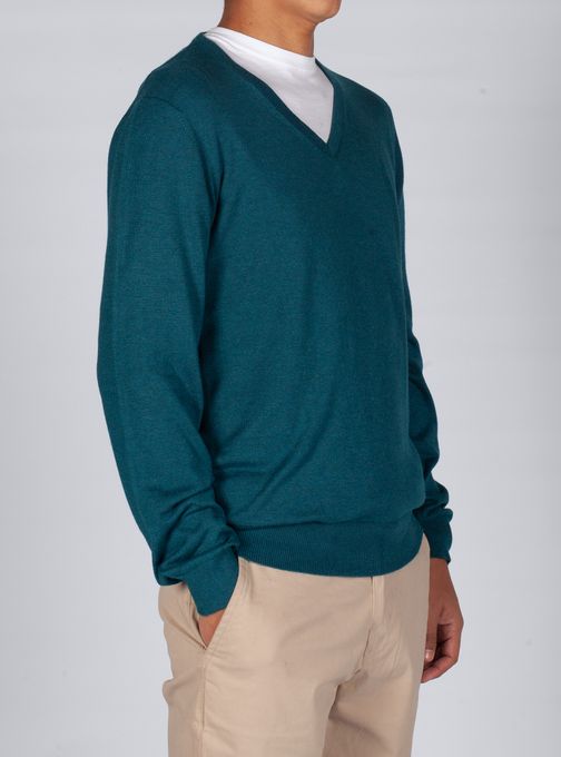 Sweater-Escote-V-Finito-Verde