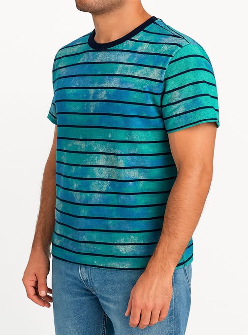 T-SHIRT-MC-RAYADA-BASICA