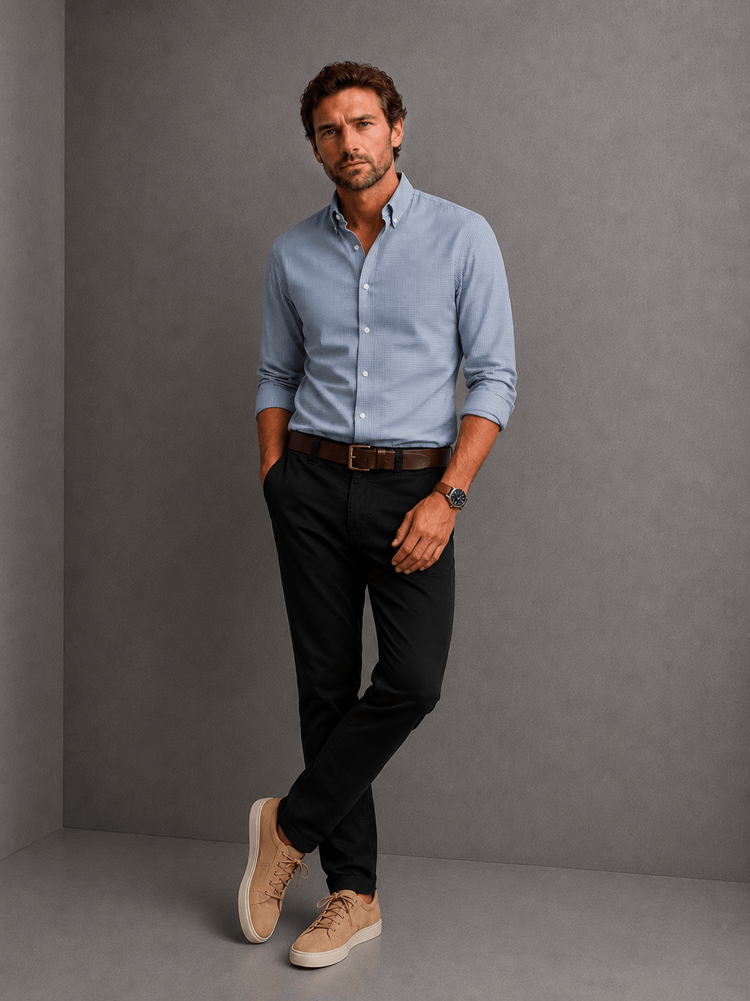 Pantalon Denver Regular Negro Hombre