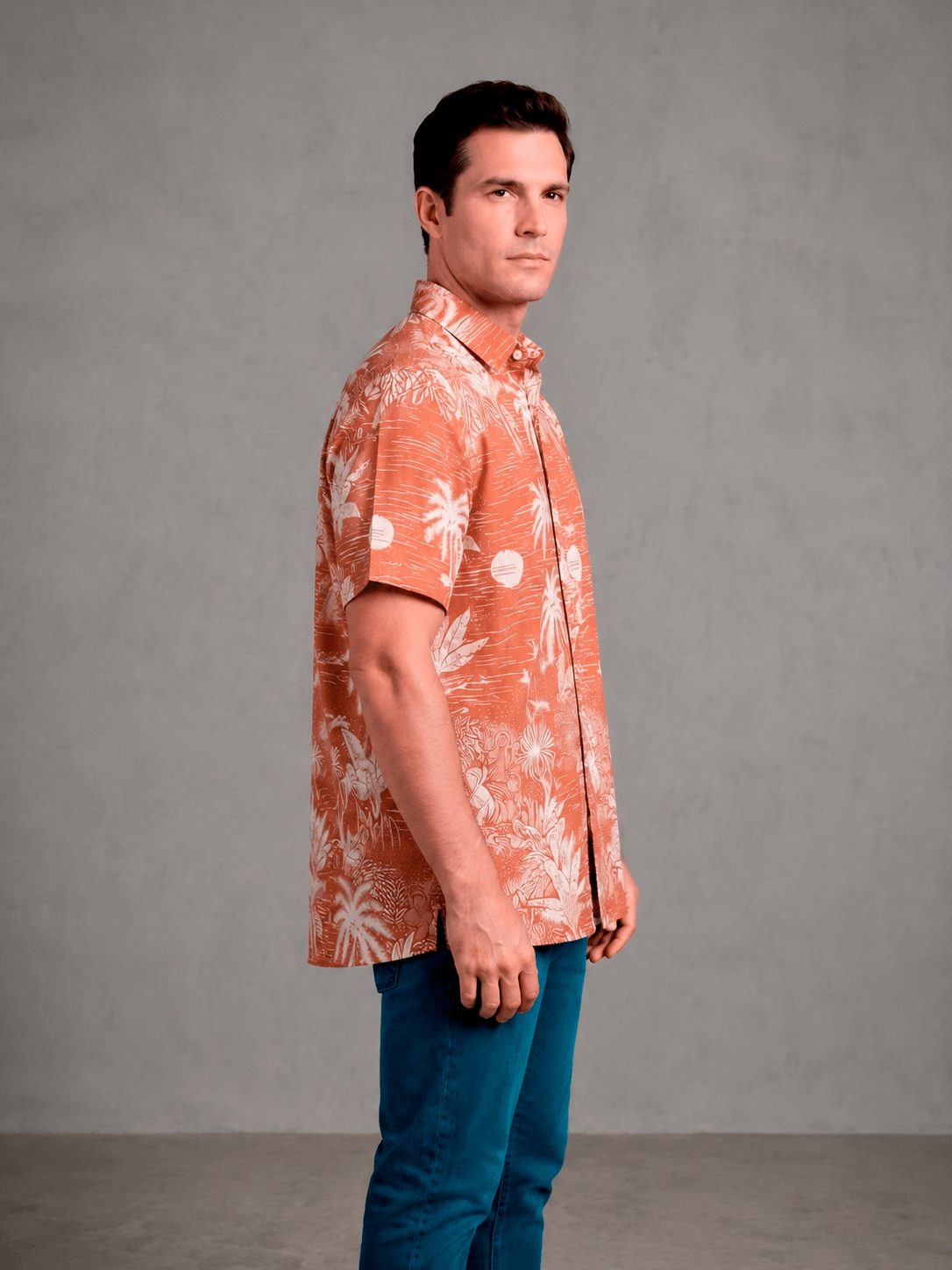 Camisa Mc Hawaii Jungle Relaxed Fit Jungle C/Fondo Ocre — imagen 2