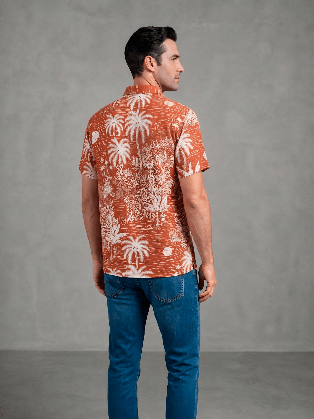 Camisa Mc Hawaii Jungle Relaxed Fit Jungle C/Fondo Ocre — imagen 3