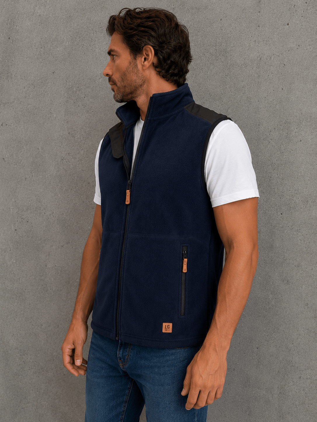 Chaleco Polar Azul Hombre — imagen 2
