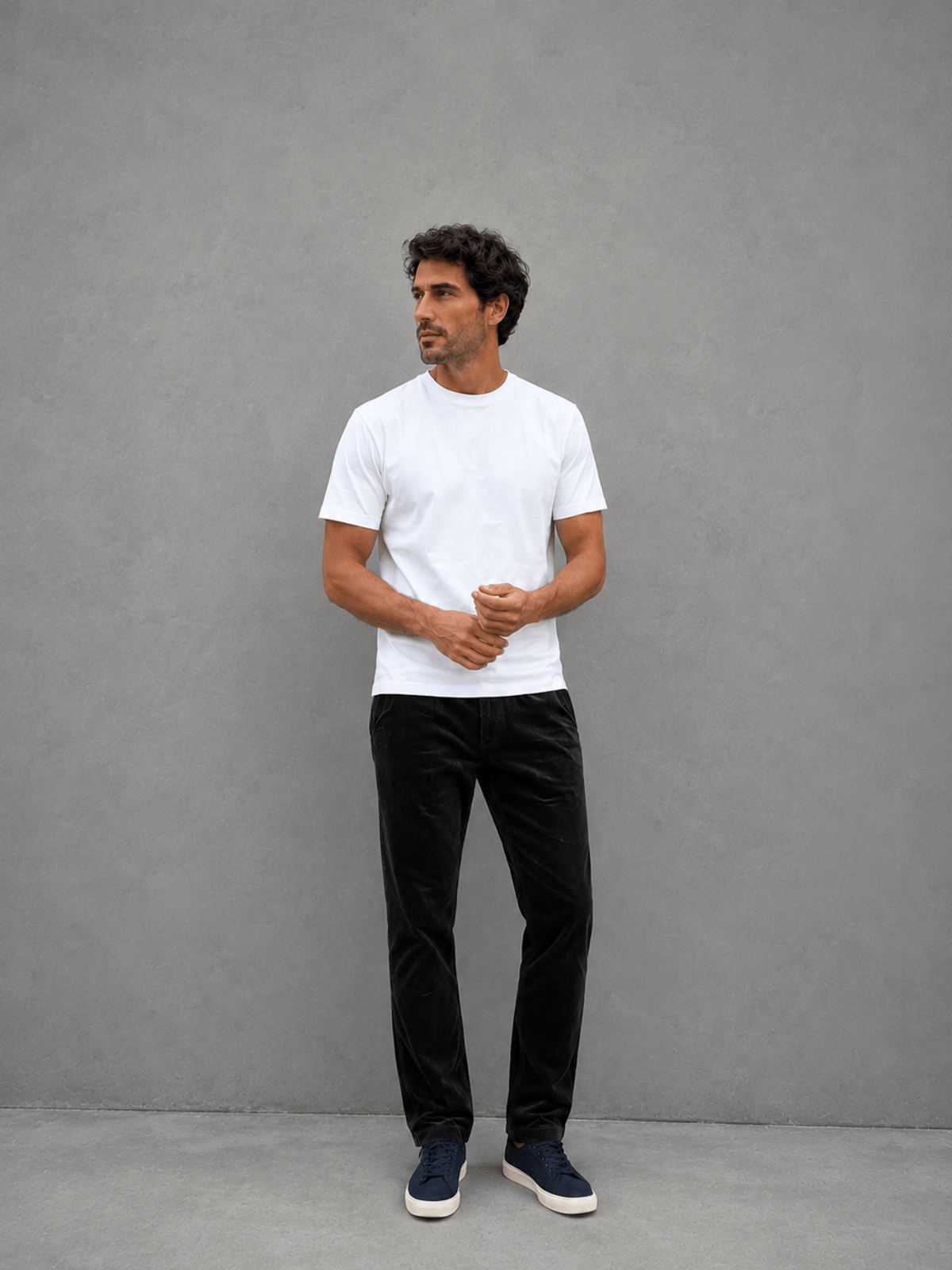 Pantalon Classic Corderoy Azul Hombre