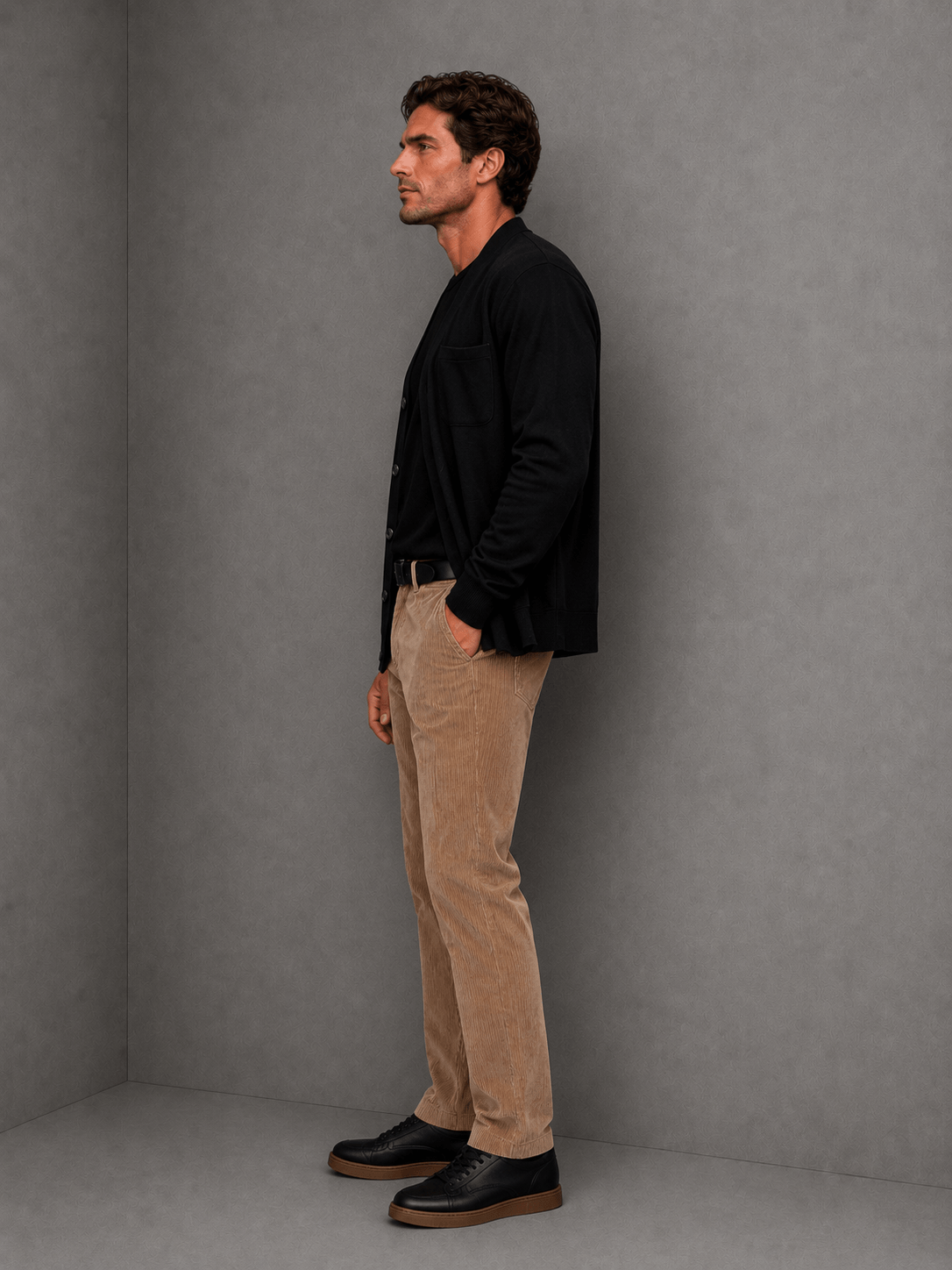 Pantalon Classic Corderoy Beige Hombre — imagen 2