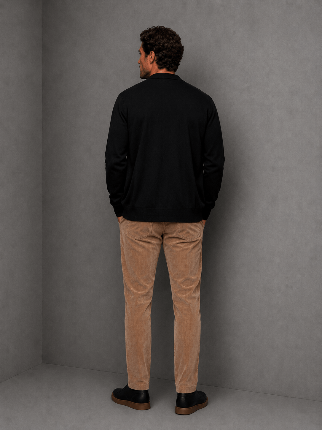Pantalon Classic Corderoy Beige Hombre — imagen 3