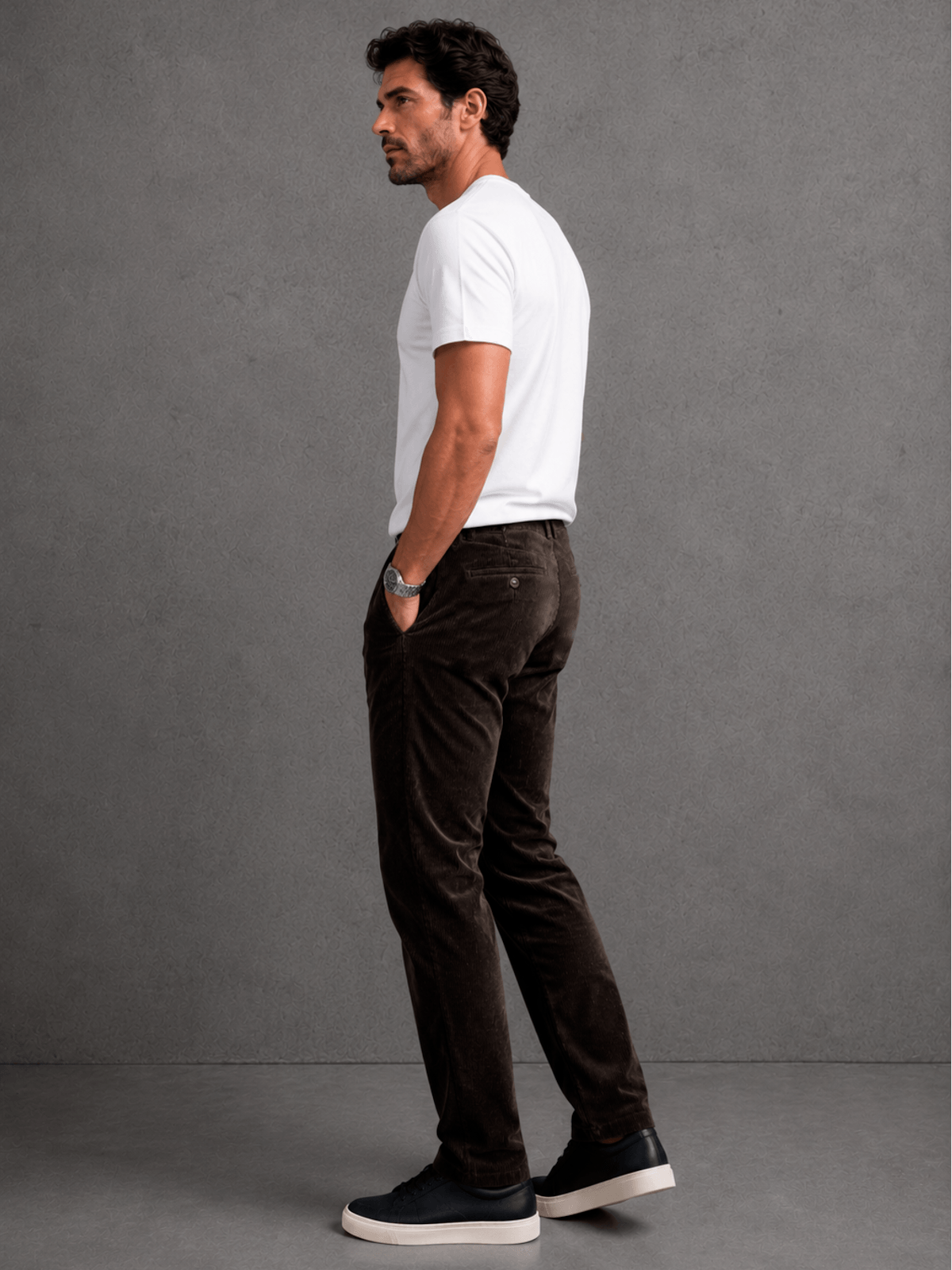 Pantalon Denver Corderoy Marron Hombre — imagen 4