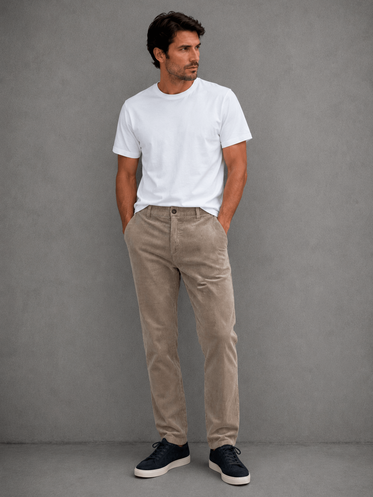 Pantalon Denver Corderoy Beige Hombre