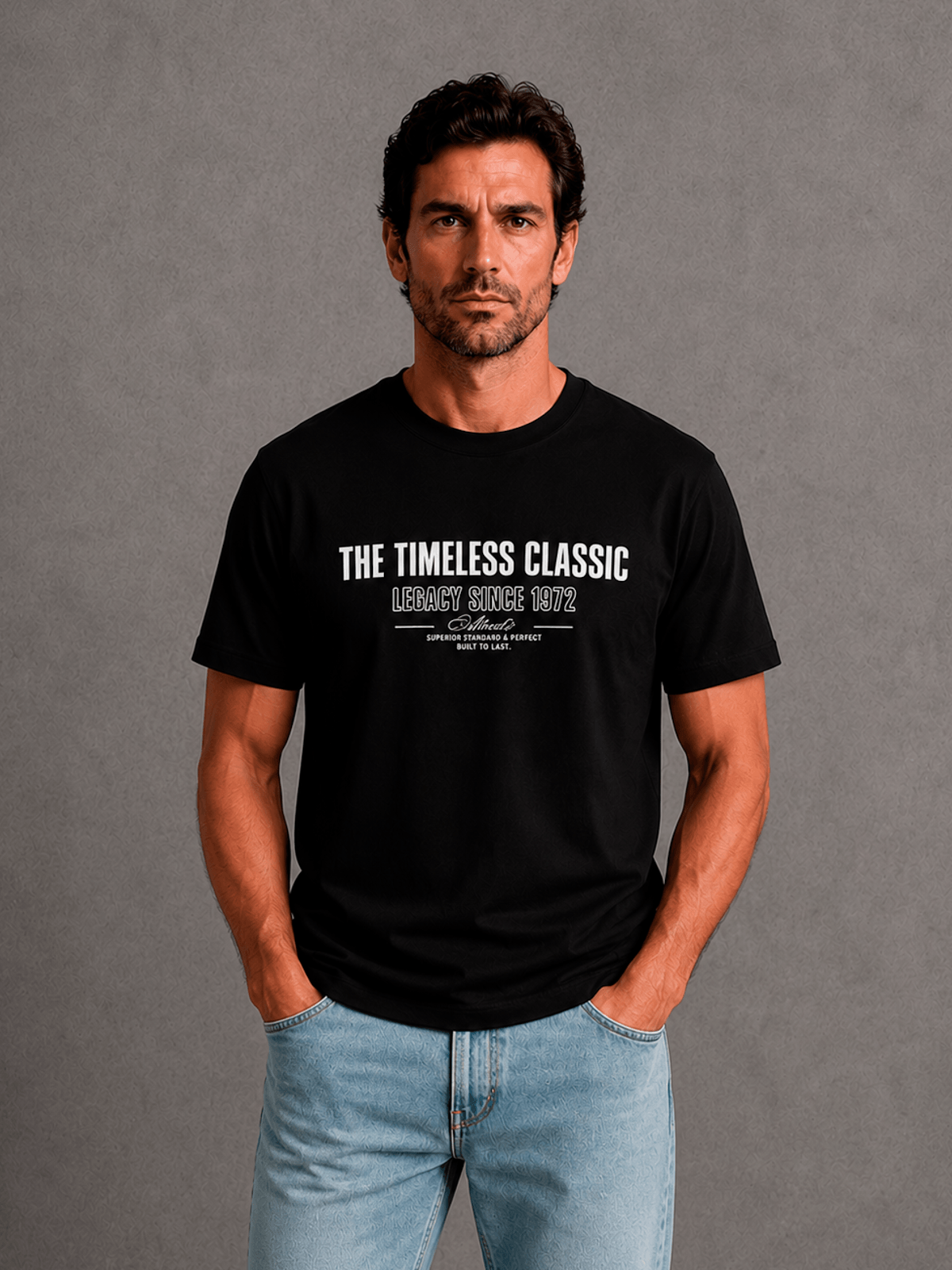 Shirt Modelo T-Shirt Institucional Negro Hombre