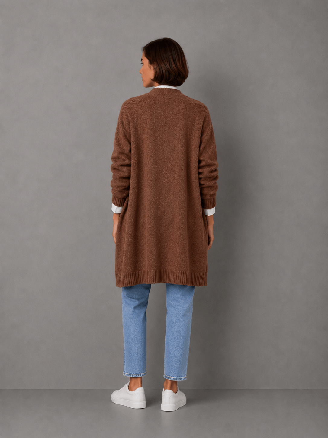 Tapado Largo Cora Marron Mujer — imagen 4
