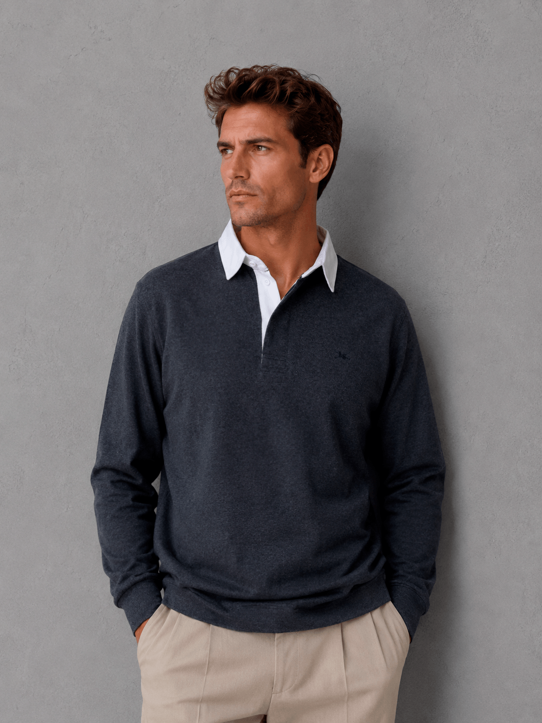 Polo Legacy Cuello Gabardina Azul