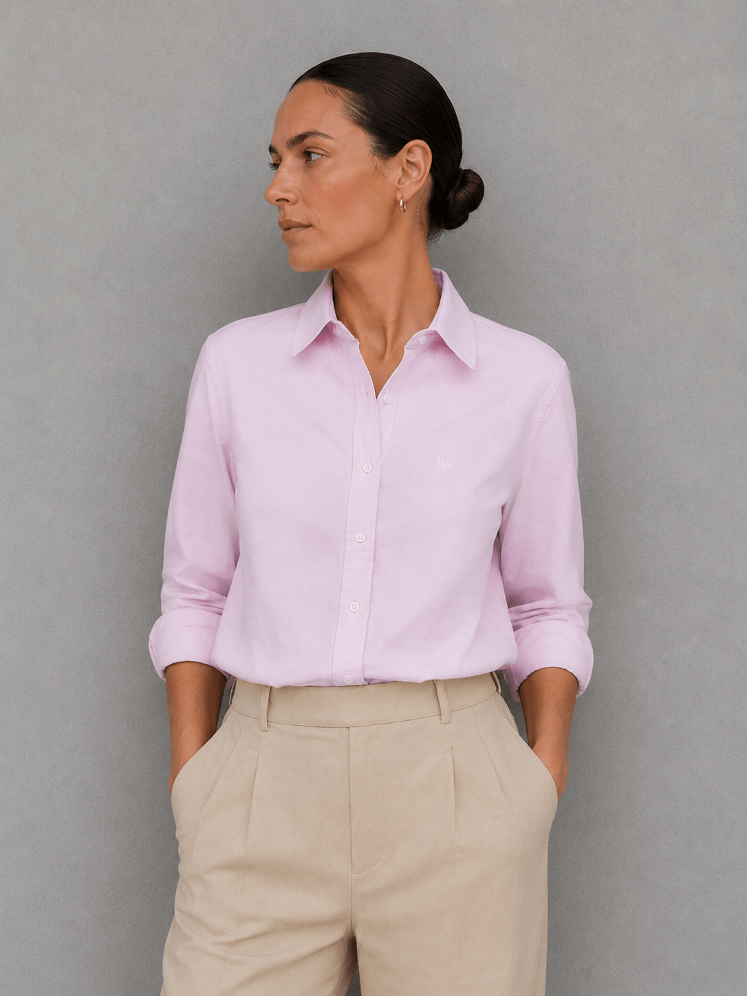 Camisa Oxford Rosa