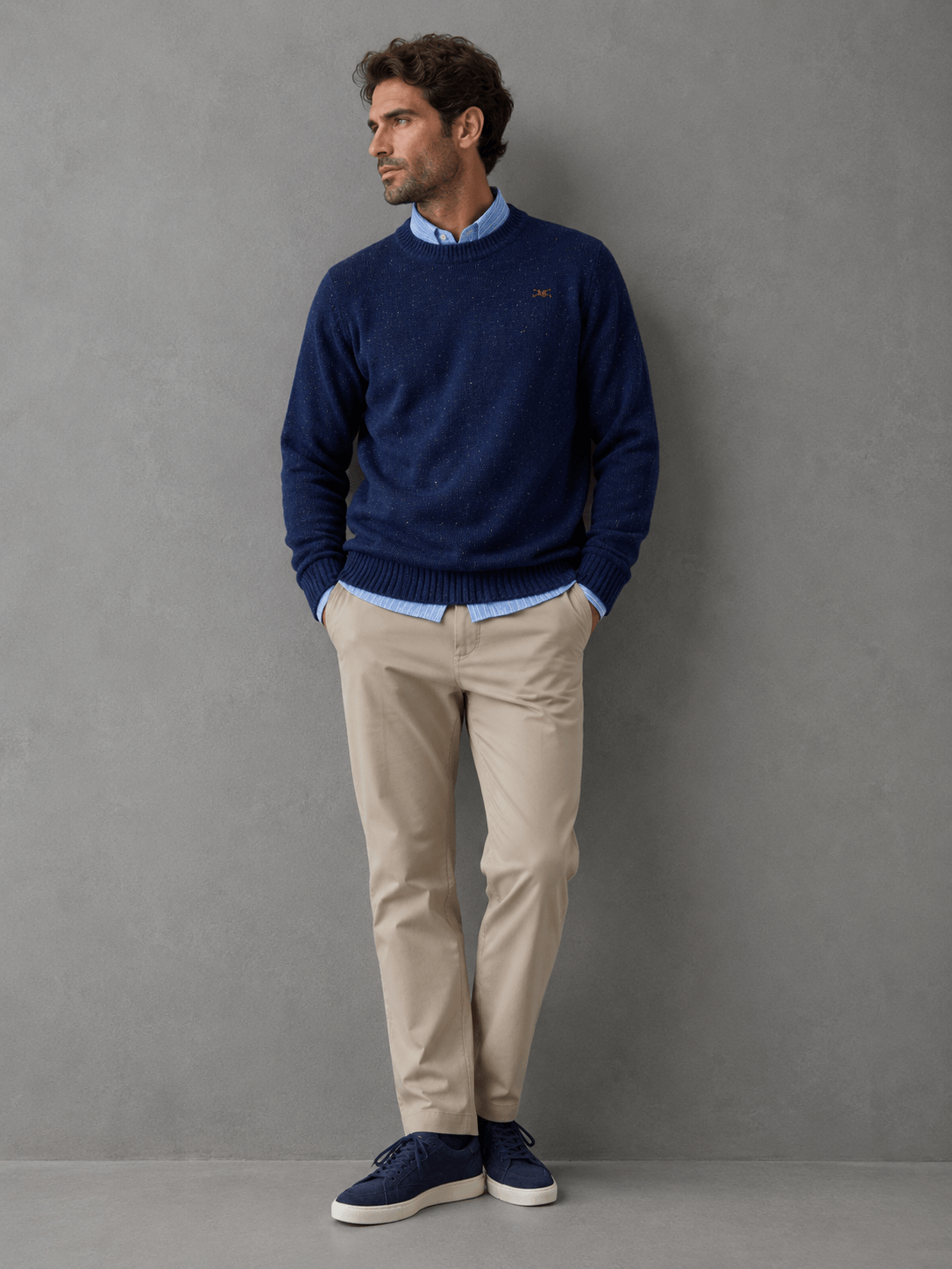 Sweater Cuello Red Shetland Azul