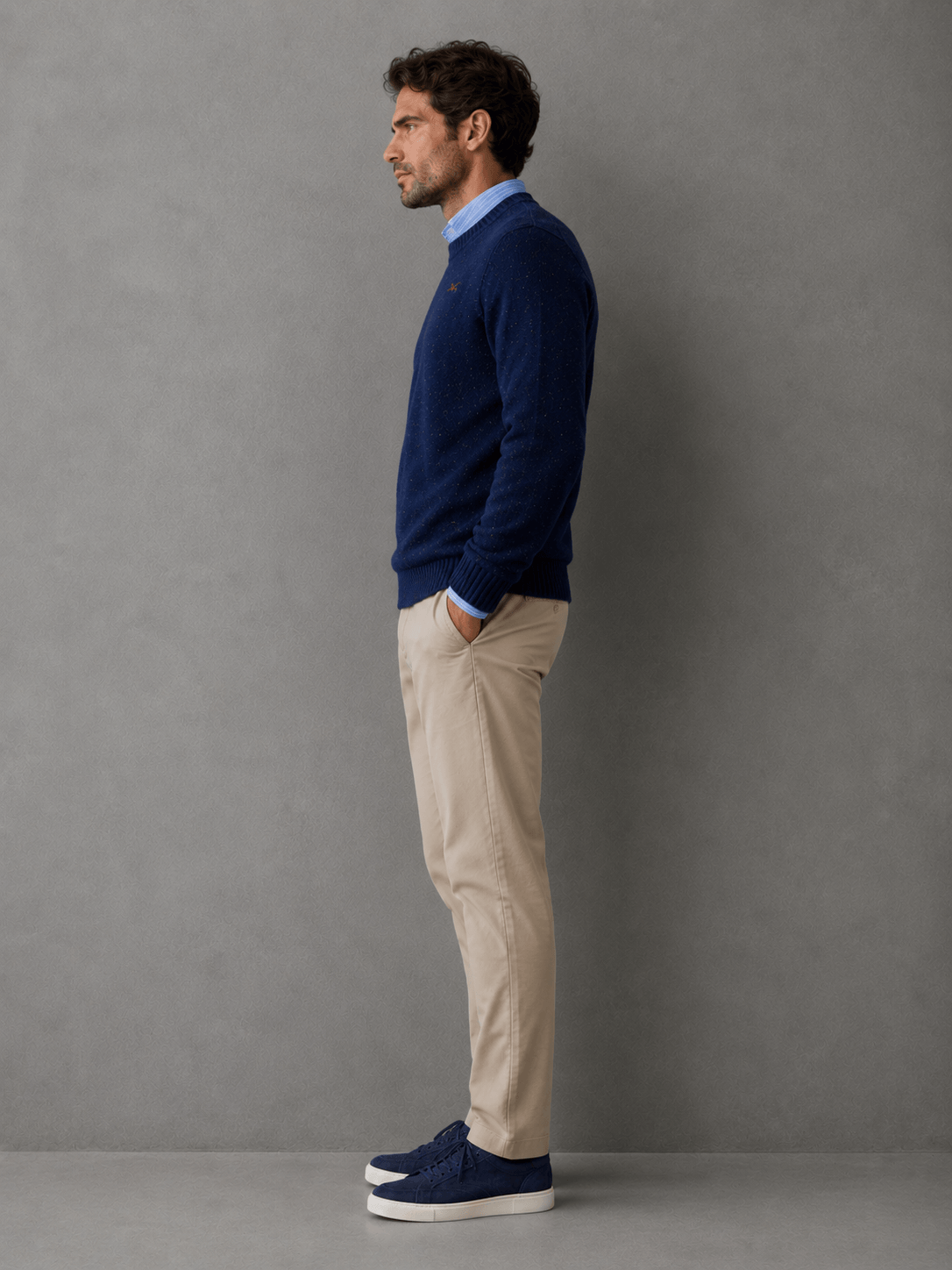 Sweater Cuello Red Shetland Azul — imagen 2