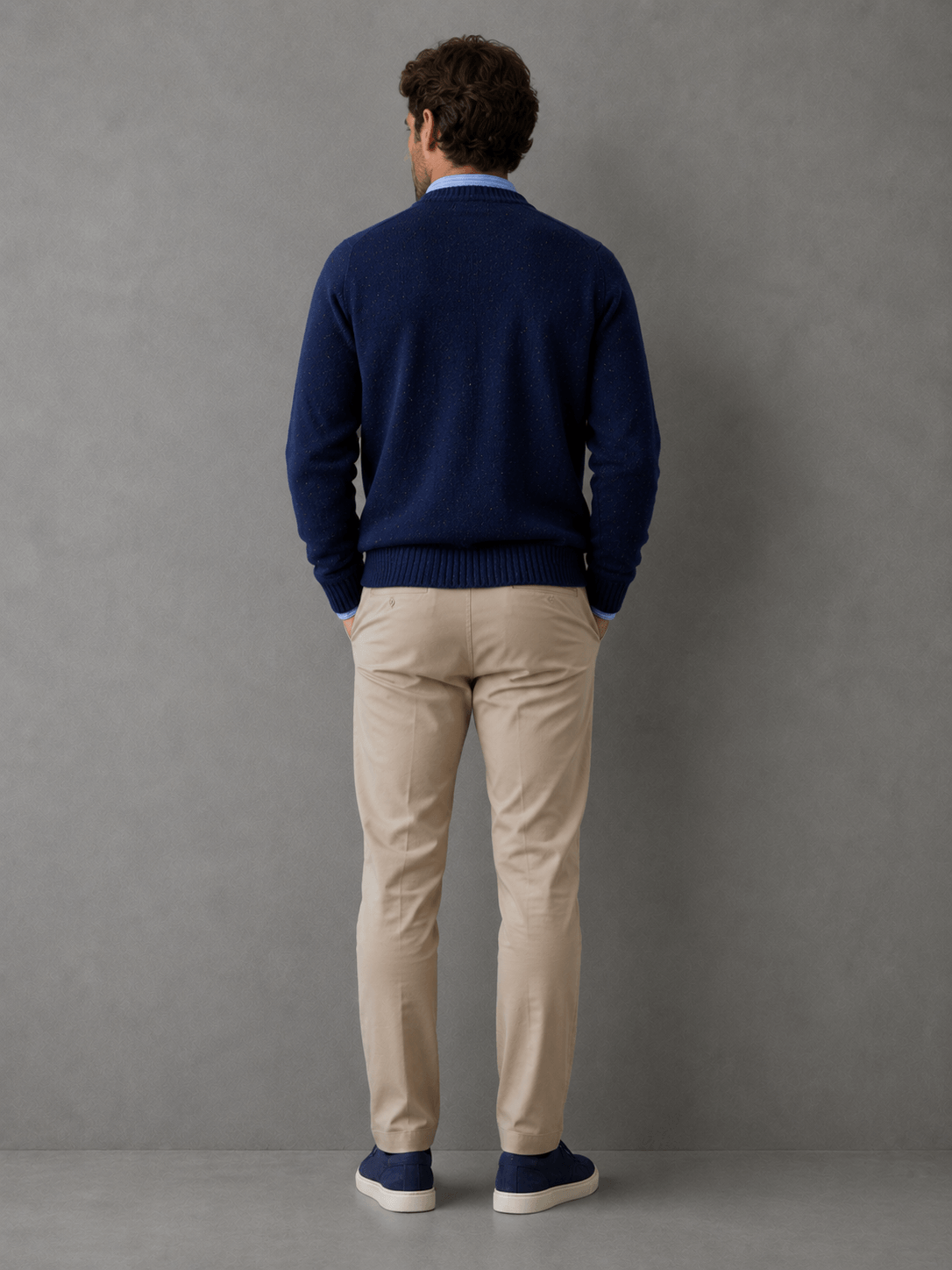 Sweater Cuello Red Shetland Azul — imagen 3